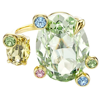 Swarovski - Otvorený prsteň s farebnými Swarovski kryštálmi Gema 5721685