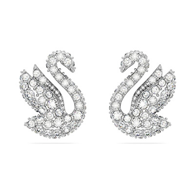 Swarovski - Peckové náušnice Labuť Iconic Swan 5647873