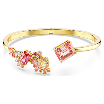 Swarovski - Pevný otevřený náramek s krystaly Gema Sakura 568848