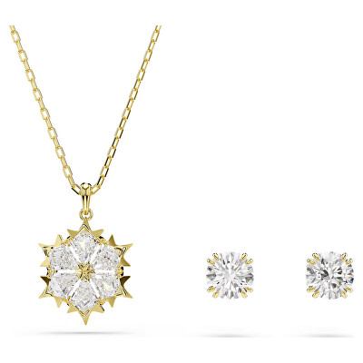 Swarovski - Pozlátená sada šperkov Snehové vločky Magic 5758002 (náhrdelník, náušnice)