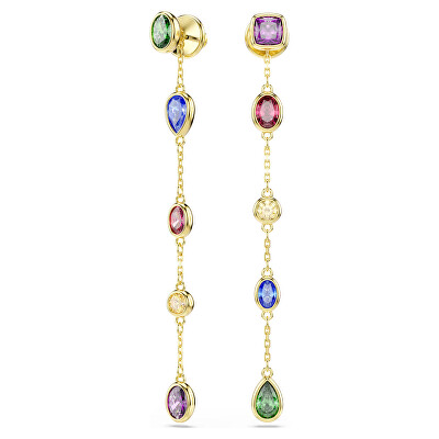 Swarovski - Pozlacené náušnice s Swarovski Zirconia 2v1 Imber 5753289
