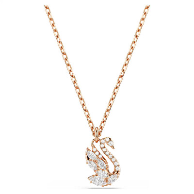 Swarovski - Pozlacený náhrdelník se Swarovski zirkony Swan 5738203