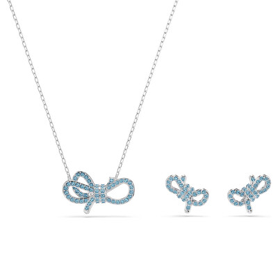 Swarovski - Půvabná sada šperků s mašličkou Lifelong Bow 5723554 (náhrdelník, náušnice)