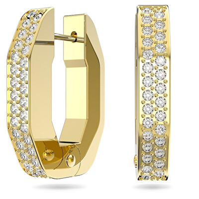 Swarovski - 2. JAKOST -  Půvabné pozlacené kruhové náušnice Dextera 5626084_5639098