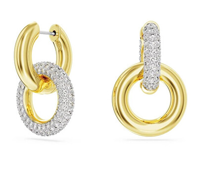 Swarovski - Půvabné pozlacené kruhové náušnice Dextera 5668818