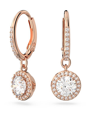 Swarovski - Půvabné růžově pozlacené náušnice Constella 5638769