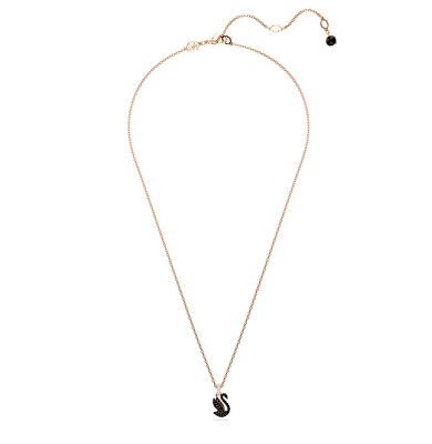 Swarovski - Půvabný bronzový náhrdelník s krystaly Iconic Swan 5678046