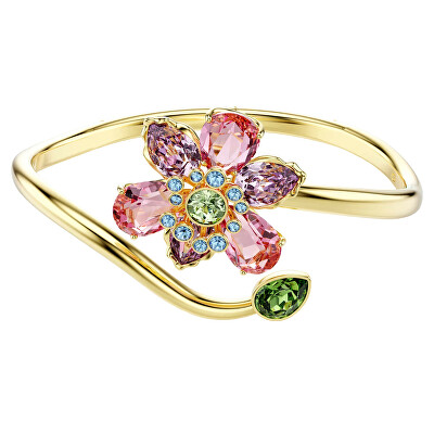 Swarovski - Půvabný pevný náramek s květinou Idyllia 5709028