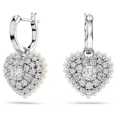 Swarovski - Romantické visací náušnice se zirkony a křišťálovými perlami Idyllia 5684384