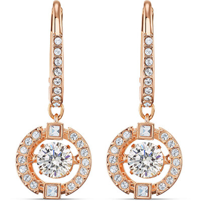 Swarovski - Růžově pozlacené náušnice Sparkling Dance 5504753