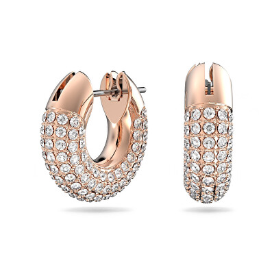 Swarovski - Stylové bronzové kruhové náušnice Dextera 5636531