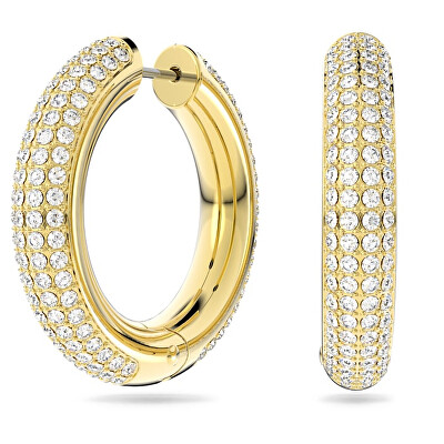 Swarovski - Stylové pozlacené kruhové náušnice Dextera 5618305