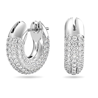 Swarovski - Stylové stříbrné kruhové náušnice Dextera 5618306