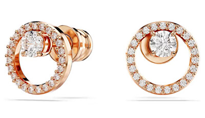 Swarovski - Třpytivé bronzové náušnice s krystaly Constella 5692263