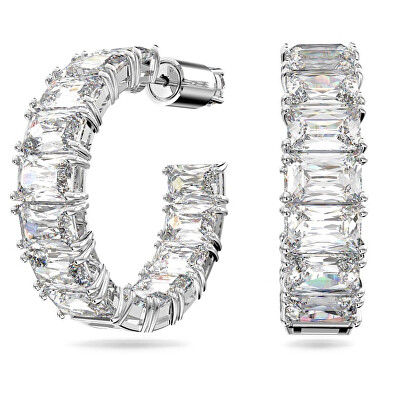Swarovski - Třpytivé kruhové náušnice se Swarovski krystaly Millenia 5612673