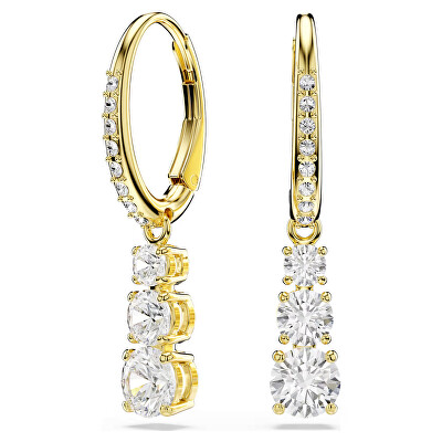 Swarovski - Třpytivé pozlacené náušnice Stilla Attract 5723300