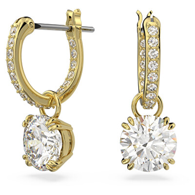 Swarovski - Třpytivé náušnice kroužky s přívěsky 2v1 Constella 5638802