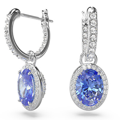 Swarovski - Třpytivé náušnice kroužky s přívěsky 2v1 Una Angelic 5671817
