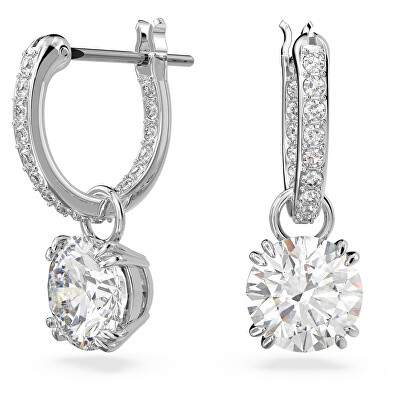 Swarovski - Třpytivé náušnice kroužky s přívěsky 2v1 Constella 5636717