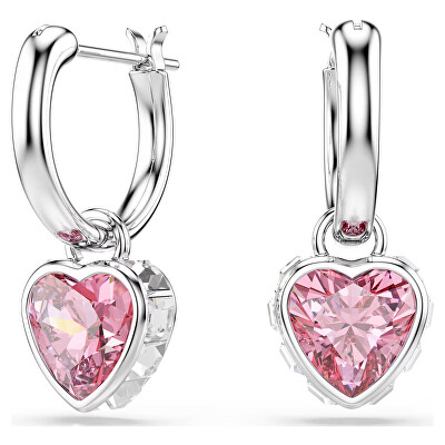 Swarovski - Cercei strălucitori în formă de inimă 2în1 Chroma 5757814