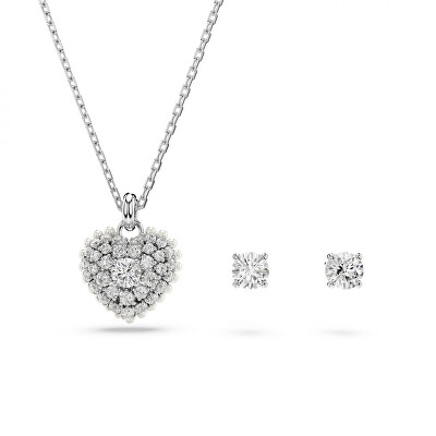 Swarovski - Třpytivá sada šperků Srdce se zirkony Hyperbola 5684383