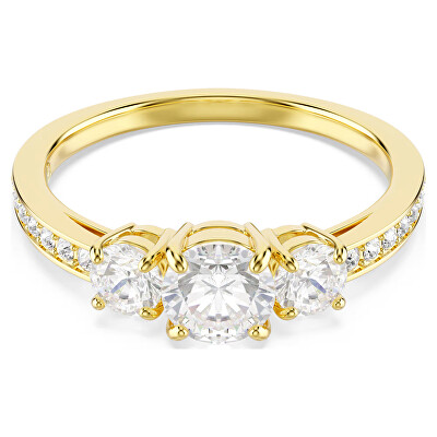 Swarovski - Třpytivý pozlacený prsten Stilla Attract 572329