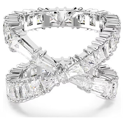 Swarovski - Třpytivý prsten se Swarovski krystaly Hyperbola 5677631