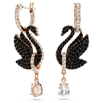 Swarovski - Úchvatné labutí náušnice 2v1 s krystaly Iconic Swan 5678047