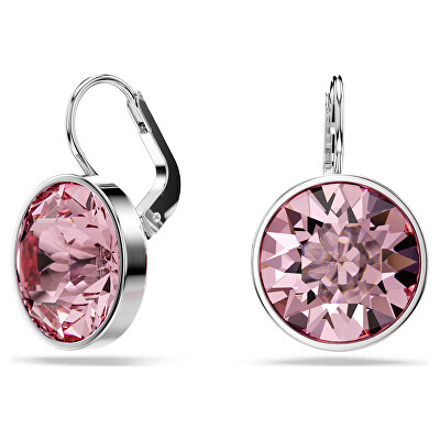 Swarovski - Výrazné náušnice s růžovým krystalem Bella 5724290
