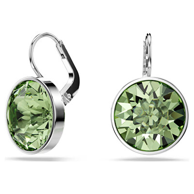 Swarovski - Výrazné náušnice se zeleným krystalem Bella 5724291
