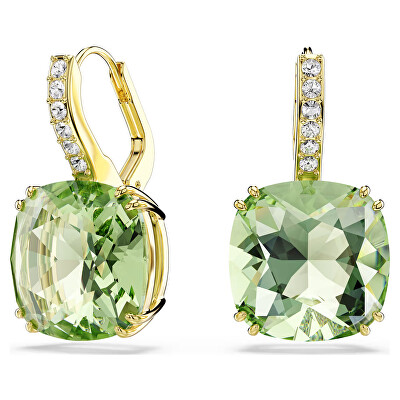 Swarovski - Visací náušnice se zelenými krystaly Millenia 5764822