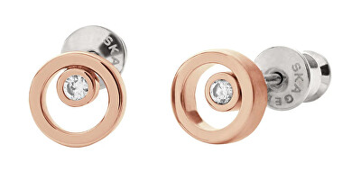 Skagen - Bronzové náušničky s krystalem SKJ0853791