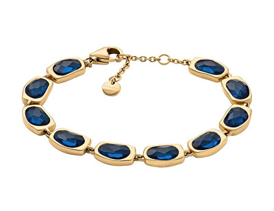 Skagen - Jedinečný pozlacený náramek s modrým sklem Sofie Sea Glass SKJ1888710