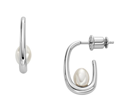 Skagen - Kruhové náušnice s umělou perlou Agnethe SKJ1797040