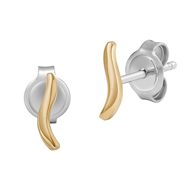 Skagen - Minimalistické pozlacené náušnice Wave SKJ1782710