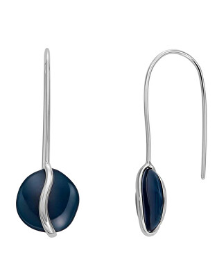 Skagen - Módní ocelové náušnice s modrým sklem Sea Glass SKJ1812040