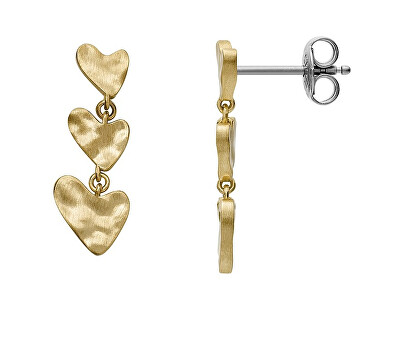 Skagen - Pozlacené dlouhé náušnice Anja Hearts SKJ5011710