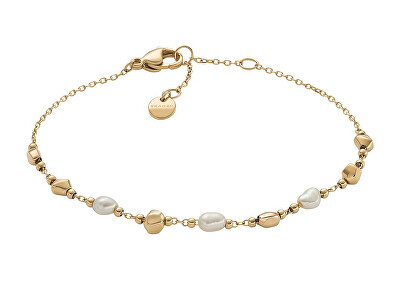 Skagen - Slušivý pozlacený náramek s pravými perlami Agnethe SKJ1880710