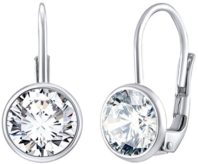 Silvego - Elegantní stříbrné náušnice s čirými Swarovski Zircony SILVEGOB70607S