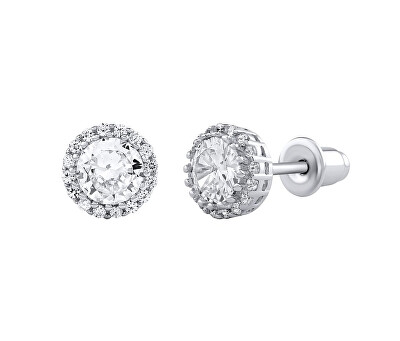 Silvego - Stříbrné náušnice Aga s čirými Brilliance Zirconia DCC2056235EW