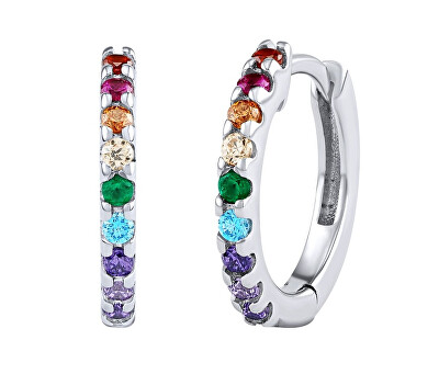 Silvego - Stříbrné náušnice kruhy Daymen s Brilliance Zirconia DCC20480EC