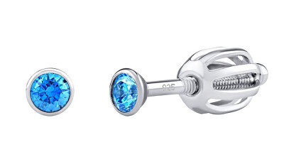 Silvego - Stříbrné náušnice pecky se Swarovski Zirconia 2,5 mm SILVEGOB706025LB