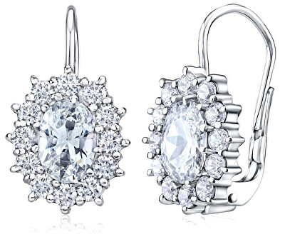 Silvego - Stříbrné náušnice s čirými Swarovski® Zirkony SILVEGOB31571-SW