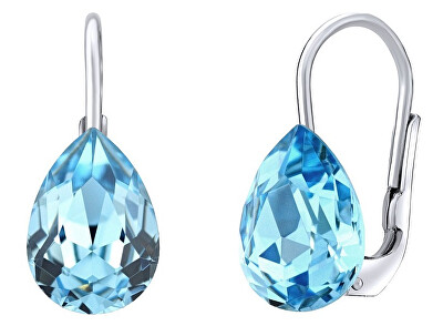 Silvego - Stříbrné náušnice s modrými Swarovski® Crystals SILVEGOVSW080E