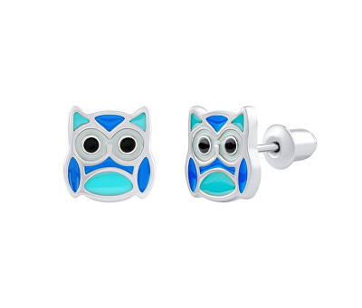 Silvego - Stříbrné náušnice sovy Hedwig DCC2056214E
