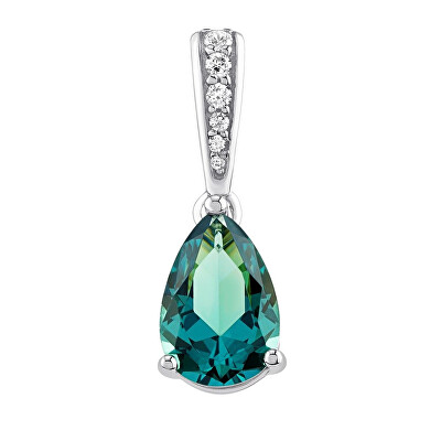 Silvego - Stříbrný přívěsek Ella se syntetickým paraiba turmalínem a Brilliance Zirconia MSS195PPAR