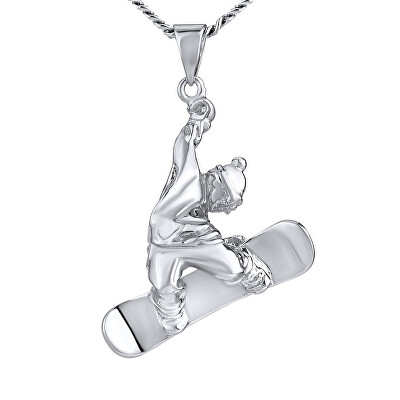 Silvego - Stříbrný přívěsek Snowboardista JJJ1987