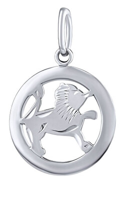 Silvego - Stříbrný přívěsek znamení zvěrokruhu Lev - kulatý SILVEGOB10283S08