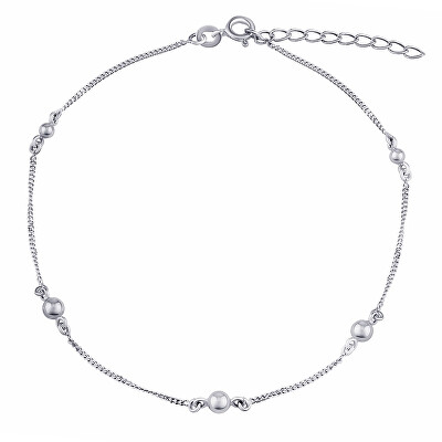 Silvego - Stříbrný řetízek na nohu Elizabeth s kuličkami ZT160977A
