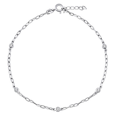 Silvego - Stříbrný řetízek na nohu Mary s Brilliance Zirconia ZT196751A